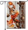 Welcome Garden Ag 12x18inch The Nut Squirrel Fall Autumn Garden Ags Yard Por