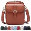 Leather Women Messenger Bag with Adjustable Removable Strap Phone Handbag  Men Women