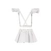 Women'S Fashion Pu Leather Dress Lotus Leaf Skirt Stage Dress Up Dress Suit Holiday Party Wear