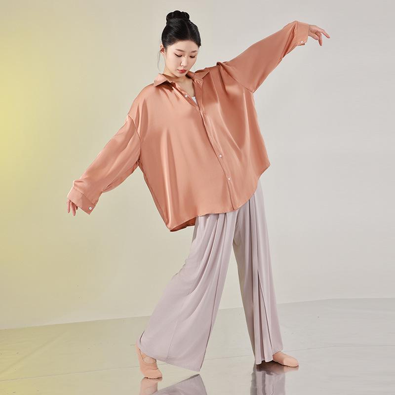 

Унисекс рубашка для современного классического танца - Свободный топ для выступлений Medium