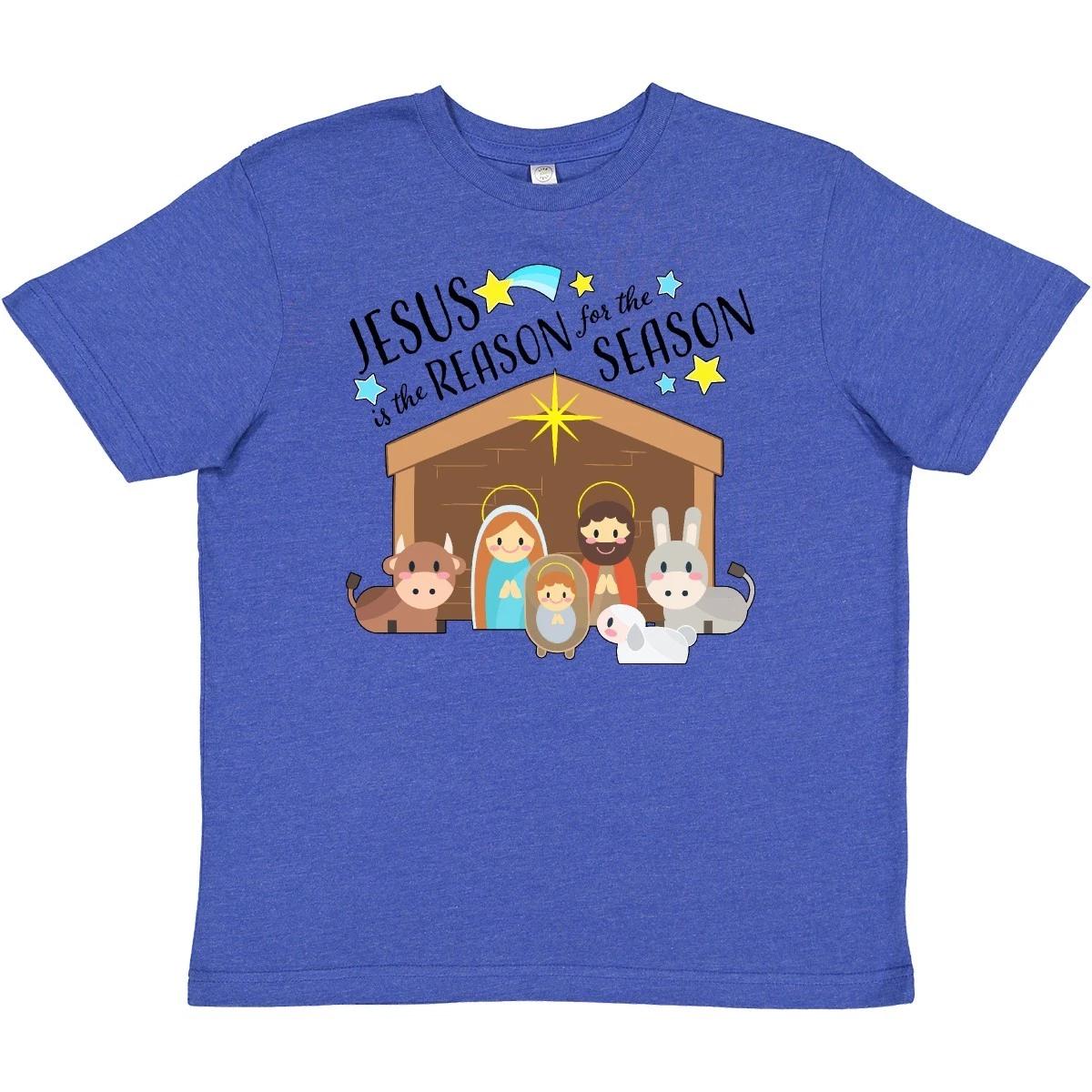 Inktastic Jesus Is The Reason For The Season Christmas Nativity Youth T-Shirt 110
