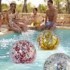Transparent PVC Inflatable Beach Ball Elastic Beach Ball Confetti Ball Pool Beach Outdoor Toys 5PC