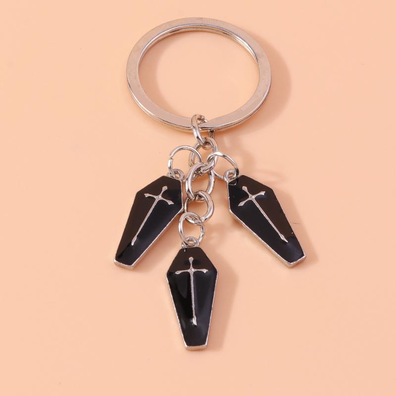 Cute Enamel Cross Keychain Jesus Religious Keyring for Women Girls Handbag Pendants DIY Key Chain Jewelry Gifts Accessories