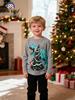 European & American Kids' Autumn/Winter Christmas Long-Sleeve Cartoon T-Shirt Pullover