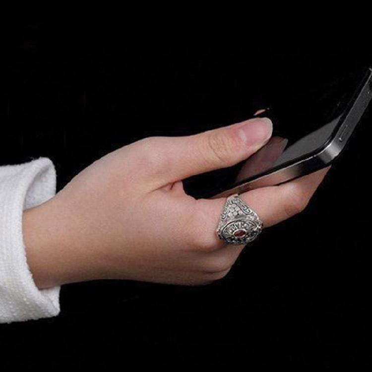 Cultural Gawu Box Ring with Inner Chamber Adjustable Open Finger Ring Unisex Accessory for Parties and Daily Wear