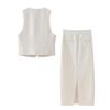 Summer New Women's Outfit: European and American Style Sleeveless Tie Vest Straight-cut Midi Skirt Set