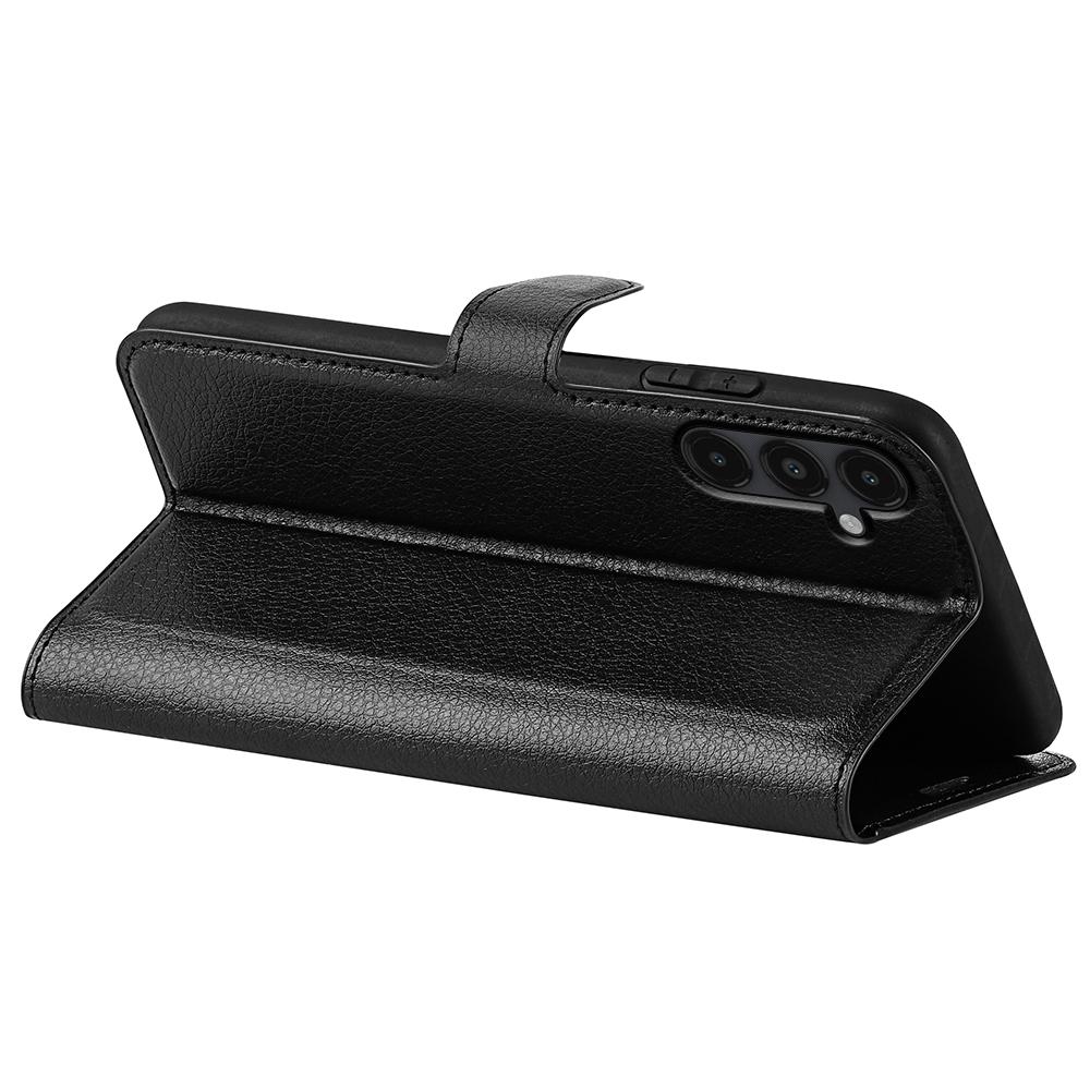 PU Leather Phone Shell for Samsung Galaxy M14 5G Litchi Texture Wallet Cover Stand Phone Case