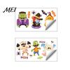 Decorative Decals for Store Windows Halloween Static Window Clings, Cartoon Ghost Pumpkin Witch Monsters Decals, Waterproof Easy Apply Ornament