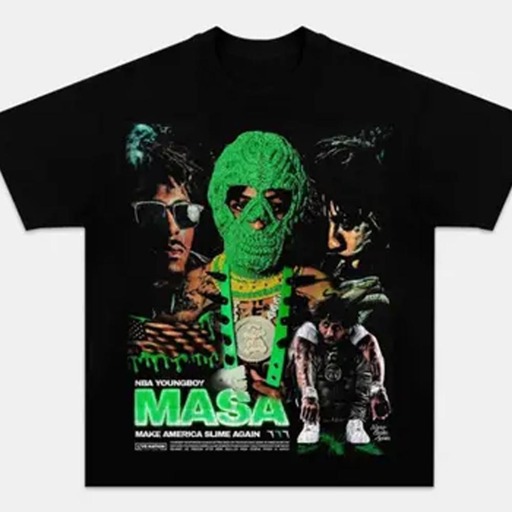 Classic YoungBoy Masa2025 Tour Cotton Men S-235XL T-Shirt 20D1522 Unisex T-Shirt XXL