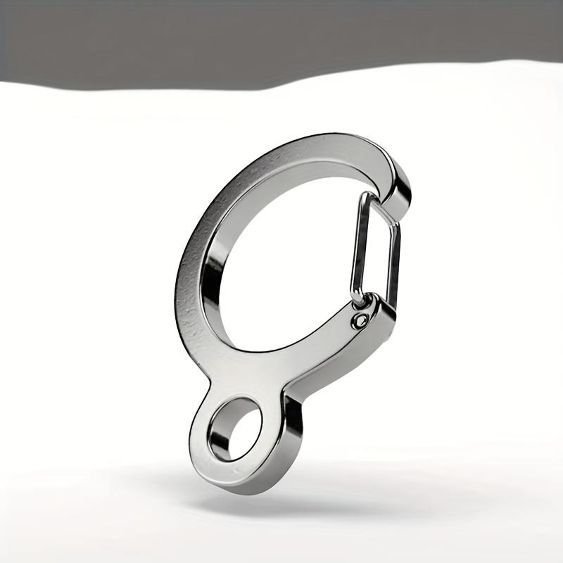 Stainless Steel Key Ring | Spring Hanging Buckle, Outdoor Hook, Backpack and Waist Buckle, Silvery Color