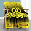 Borussia Dortmund Customize Text Blanket Lightweight Customizable Blanket Warmthful Decor Great for Office Couch Bed Living Room Ideal for All Seasons