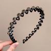Pearl Braided Tools Hairband Rhinestone Hair Toothed Headband  Hair Styling Accessory