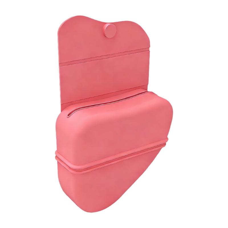 Silicones Dog Treat Pouches Pet Portable Dog Training Bag Zippers Closures Outdoor Convenient Feed Storage Bag розовый