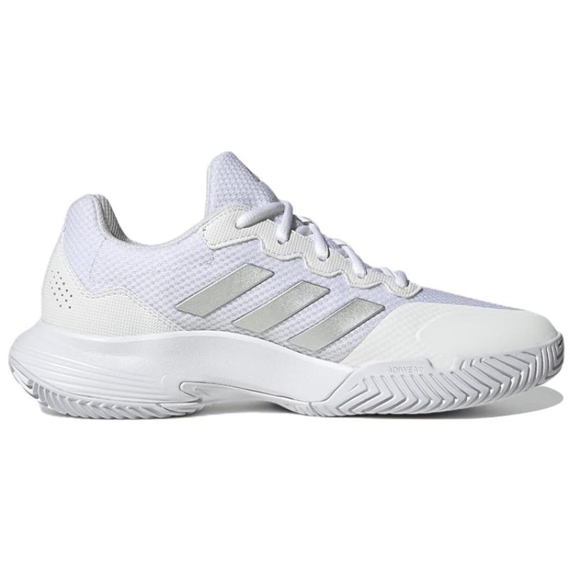 Adidas Gamecourt 2.0 Cloud White Silver Metallic Women's Sneakers HQ8476