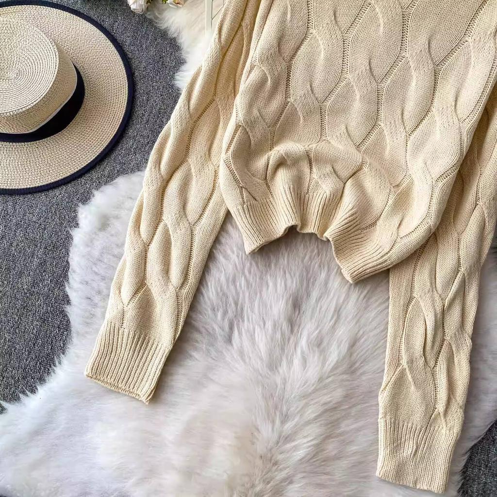 Autumn 2 Piece Set Turtleneck Sweater For Women Casual Fashion Style Chic Weave Top + High Waist Elegant Long Skirt