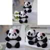 Backpack Plush Panda Pendant Keychain Cartoon Bag Decorations Toy Gift Kids