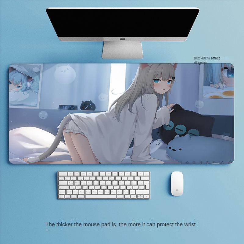 Mauspad, übergroß, Büro-Tastenkombination, integriertes Schloss, verdickt, individuell, gut aussehend, für Studenten, Computer, E-Sport, Tischmatte