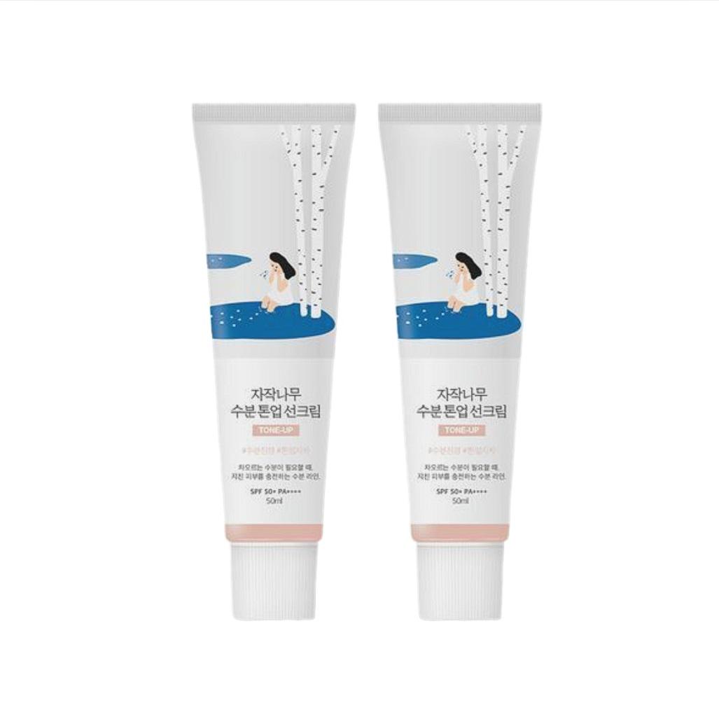 

ROUND LAB Увлажняющий солнцезащитный крем с тонирующим эффектом Березовый сок SPF50+ PA++++ 50 мл*2 шт.