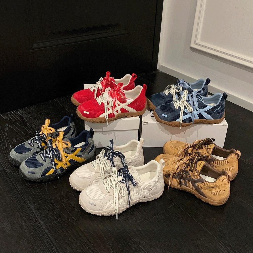 "Spot" Paris Illustration~ 2025 New Autumn Thick-soled Height-increasing Sports and Leisure Shoes Women's Forrest Gump Training Shoes