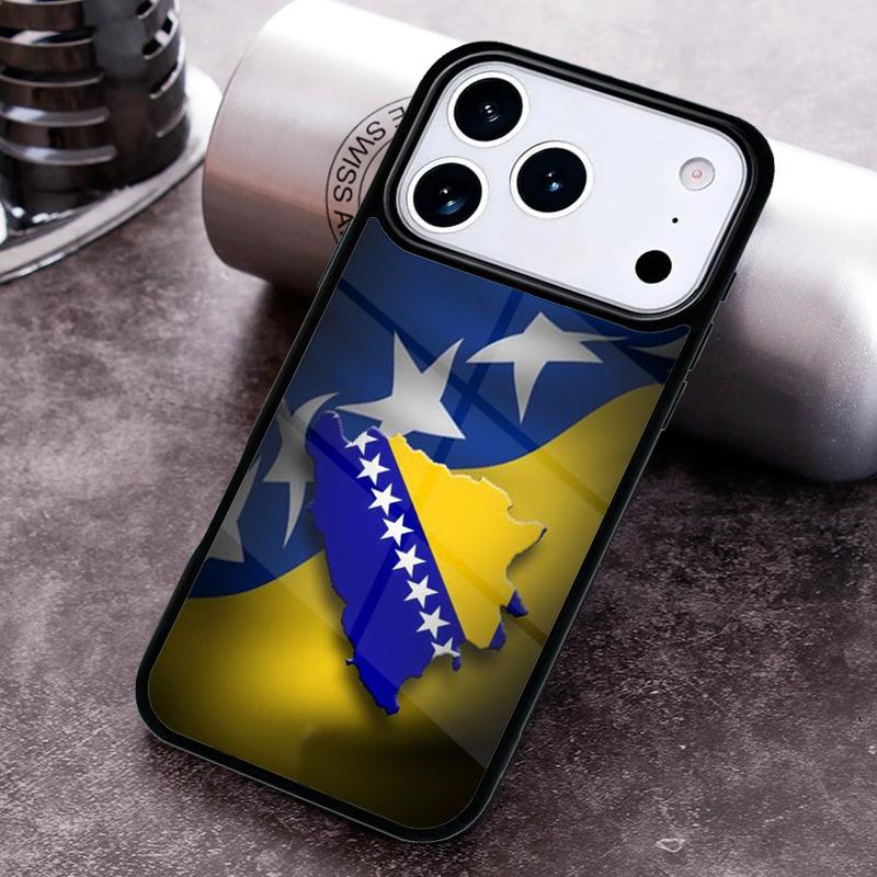 

Bosnia and Herzegovina Flag Phone Case For iPhone 17 16 15 14 13 12 11 Pro Max Plus 17Air Soft Silicone Cover iPhone 15 Plus