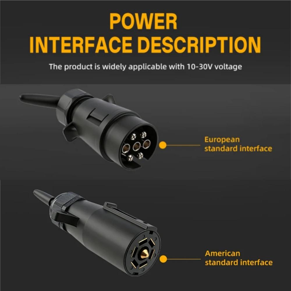 Kit de 2 feux arrière LED magnétiques sans fil rechargeables et étanches pour remorques, camions, camping-cars, bateaux, caravanes