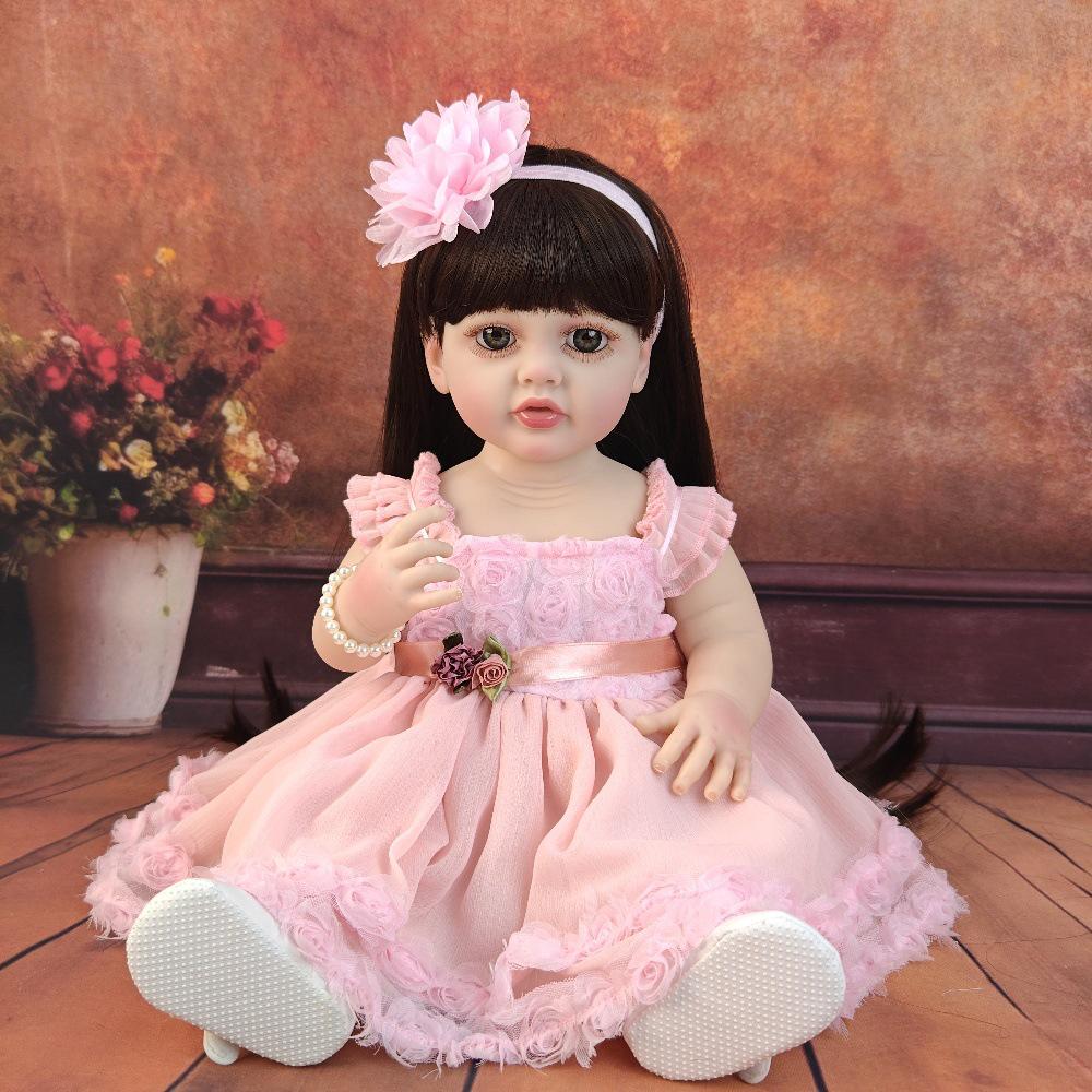 

55 см Кукла Реборн из Полного Силикона - Купаемая и Реалистичная Подарок на День Рождения. Full Set (Doll + Clothes + Headwear + Accessories)