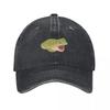 Frosch mit offenem Mund Baseballkappe Schirm Cosplay individuelle Kappen Vintage Hüte Damen Unisex