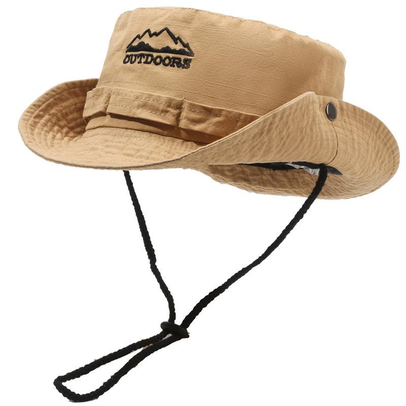Summer Men Bucket Hat Outdoor UV Protection Wide Brim Breathable Panama Hunting Hiking Caps Fisherman Hats Beach Sunscreen Cap