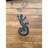Hand-Forged Metal Gecko Wall Art, Geometric Lizard Sculpture for Boho Decor