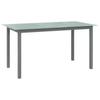 Day and Night - Day and Night Aluminum and Light Gray Glass Garden Table 150x90x74 Cm