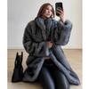 Women's fur coat winter warm imitation fox fur coat young fashion long trench coat