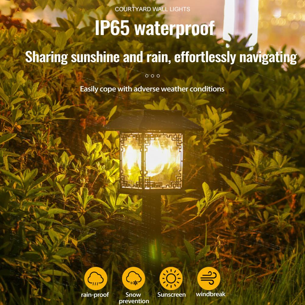 Solar Powered Ground Lights 2 Pack, LED Path Lights, Plug In Landscape Light, Waterproof Pathway Lamp For Walkway, Path, Driveway, Patio, Yard