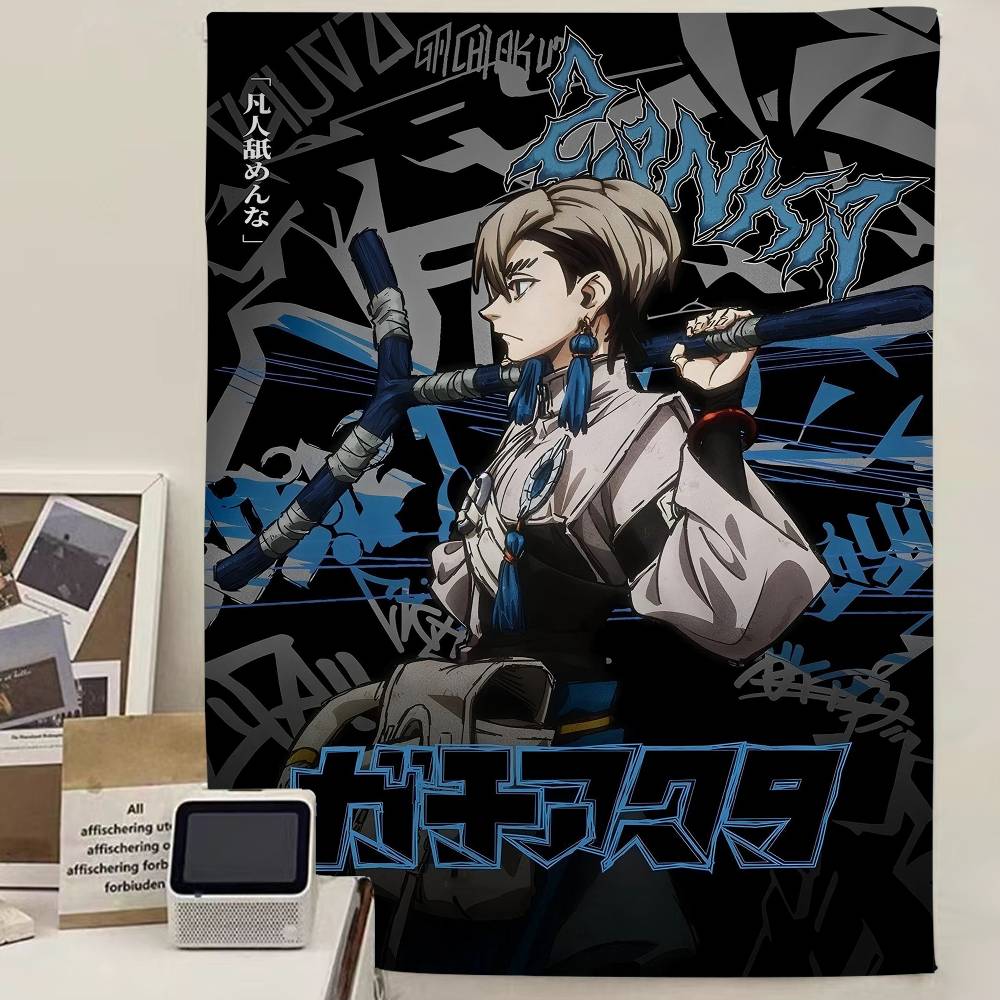Anime di Combattimento Soprannaturale Giapponese G-Gachiakuta Appeso Arazzo Boemo Appeso Tarot Tappeti da Parete Hippie Stanza Studenti Arazzo Giapponese