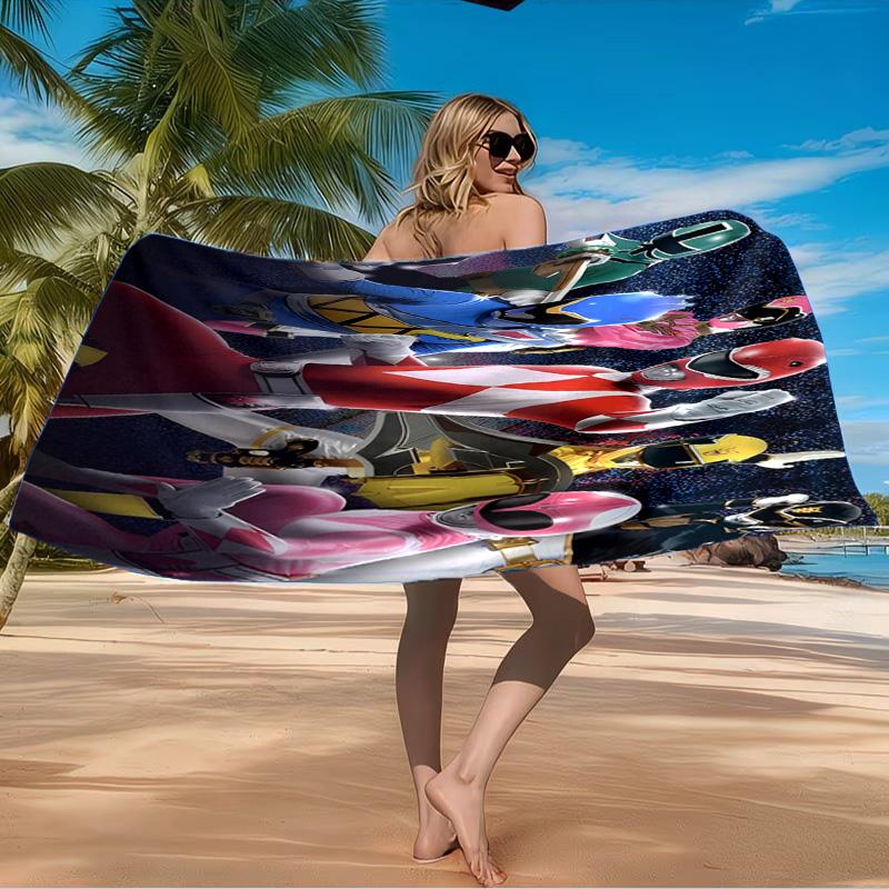 Rangers Team-up Beach Towel Microfiber Beach Towel, Lightweight and Quick-Dry, for Summer Travel, Swimming Pool Fan Birthday Gift