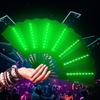 Night Show Halloween Christmas Rave Festival Accessories Dancing Light Fan Glow Folding Led Fan Glow In The Night Party Supplies
