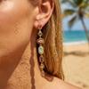 Orecchini Pendenti Geometrici Colorati con Zirconi e Lunghe Frange per Donna Uomo Orecchini Geometrici Lucidi Eleganti Gioielli da Matrimonio
