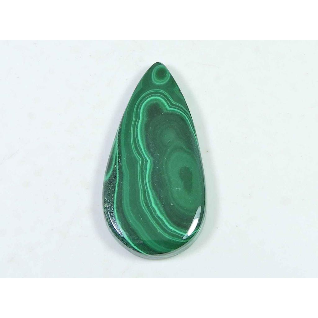 47Cts. Natural Green Malachite Pear Cabochon Loose Gemstone 20X40X04 MM SK-2039