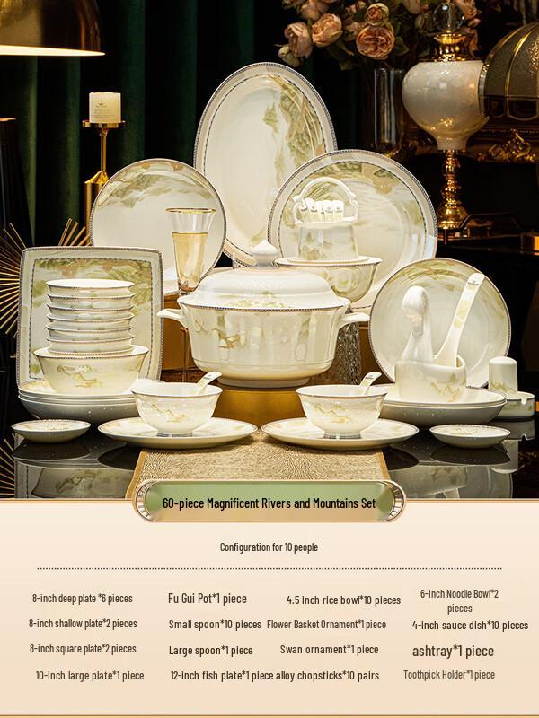 Naijiang Luxury Ceramic Dinnerware Set