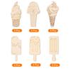 30Set Ice Cream Shaped Wooden Cutouts DIY Wood Unfinished Hanging Wood Craft for Painting Cutouts for DIY Art and Crafting
