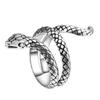 Retro Snake Ring Adjustable Gothic Punk Jewelry for Women Men Hip Hop Rock Music Festival Halloween Party Gift Idea