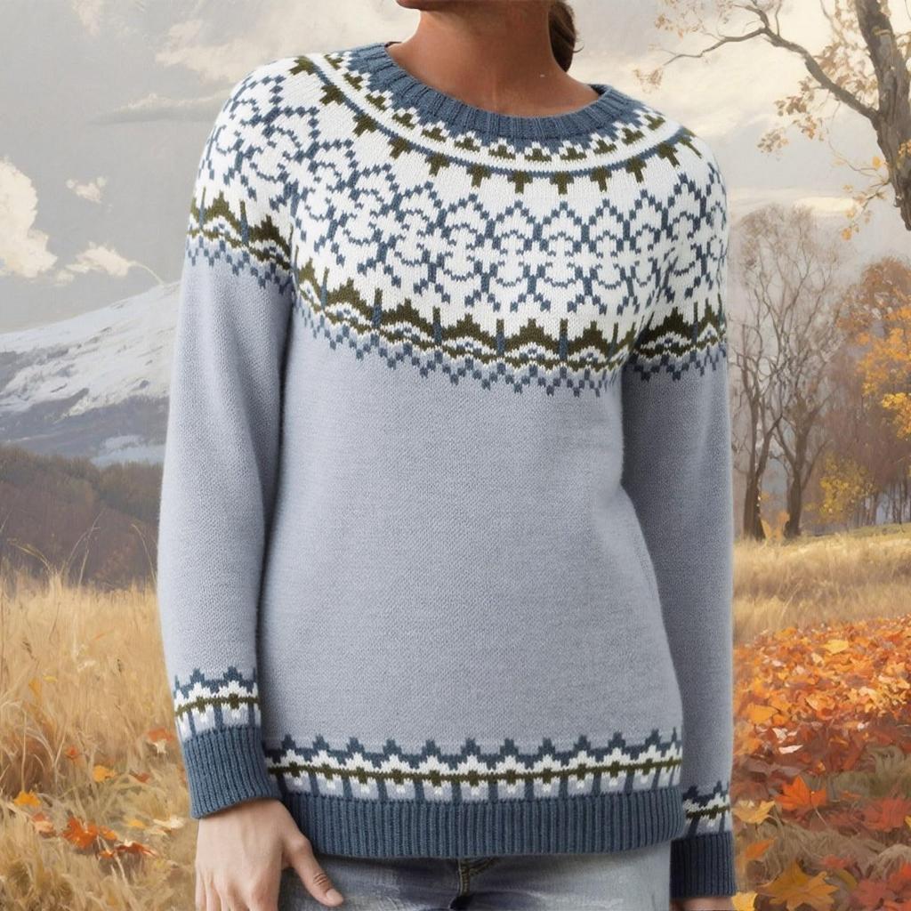 Damenmode-Pullover, Rundhalsausschnitt, lockerer Pullover, langärmliger Strickpullover