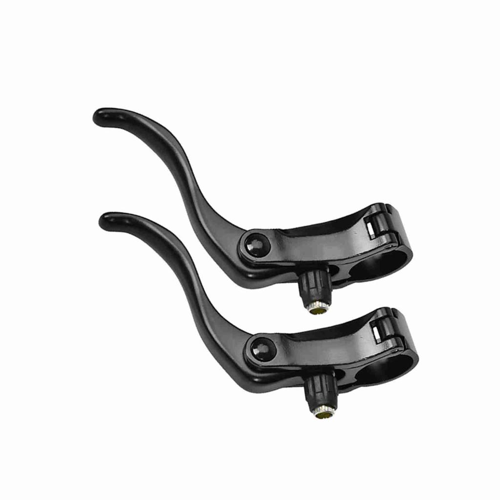 1pair Aluminum Alloy 24mm Mountain Bike Disc Brake Bar Handle   Cycling Accessory (Black)