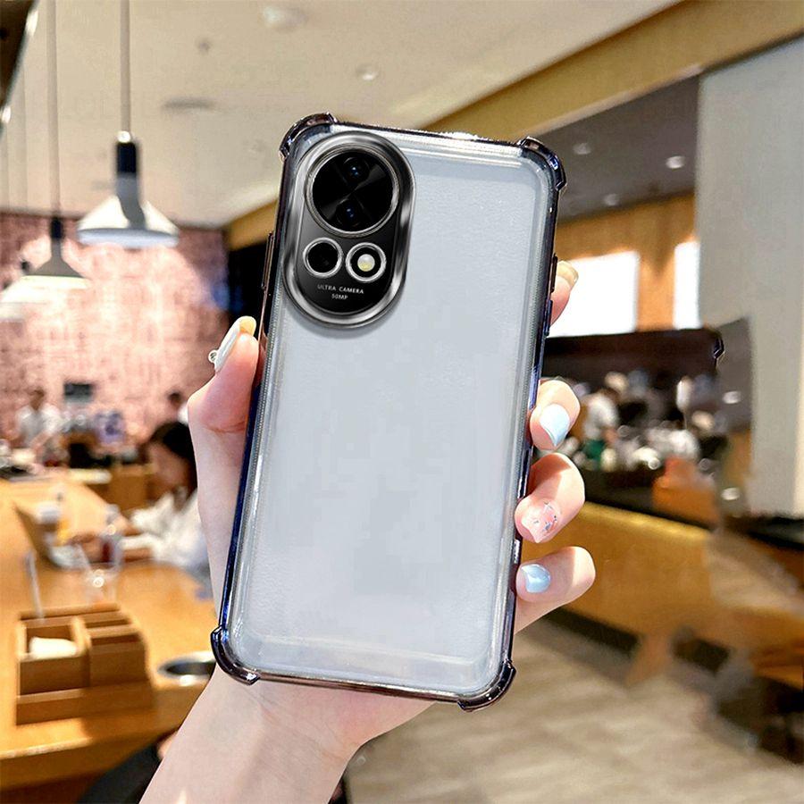 

Ударопрочный чехол для объектива с подушкой безопасности для Honor X5b X7b X9a X9b X6b X6a X8c X8a X9c X7a X8b X7c 200 400 Lite Magic Huawei Nova Гальванизированная силиконовая задняя прозрачная крышка Huawei Y9S чёрный