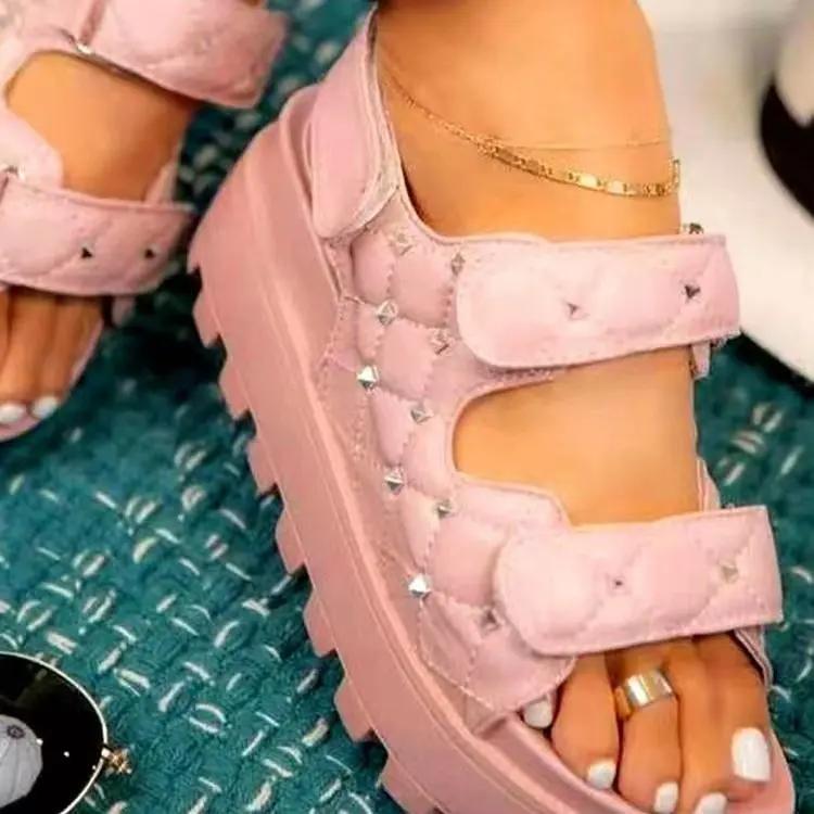 Summer Thick Sole Sandals for Women New Double Layer Thick Sole Outdoor Fashion Sandals Durable Anti Slip Slippers