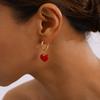 Youthway Romantic Red Heart Drop Earrings For Women 18K Gold PVD Plated Stainless Steel Earrings Fashion Jewelry Valentines Gift