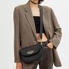 Coach Harley 22 Solid Color Flap Hardware Buckle Leather Saddle Bag Crossbody Shoulder Bag Small Women Bags Black CM705-B4BK