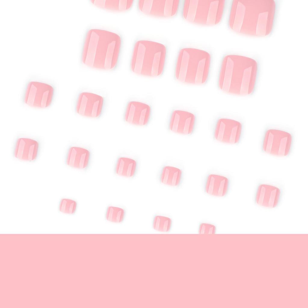 Nude Pink Solid Square Toe Nail Tips - Stylish and Wearable
