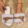 Fashion Women Plush Slippers 2025 Non Slip Warm Shoes Fashion Flat Cotton Slippers Comfortable Home Shoes Slides Women Zapatos De Mujer