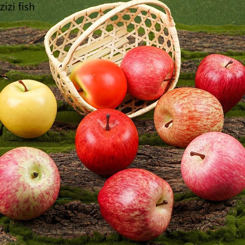 Simulierte Apfel Fälschung Roter Apfel Modell Künstliche Früchte Schmuck Opferfrüchte Skulptur Handwerk Fotografie Dekorations Requisiten