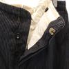 50s Vintage Needle Cinch Striped Pattern high waist Pants Gray Button fly Men's Used